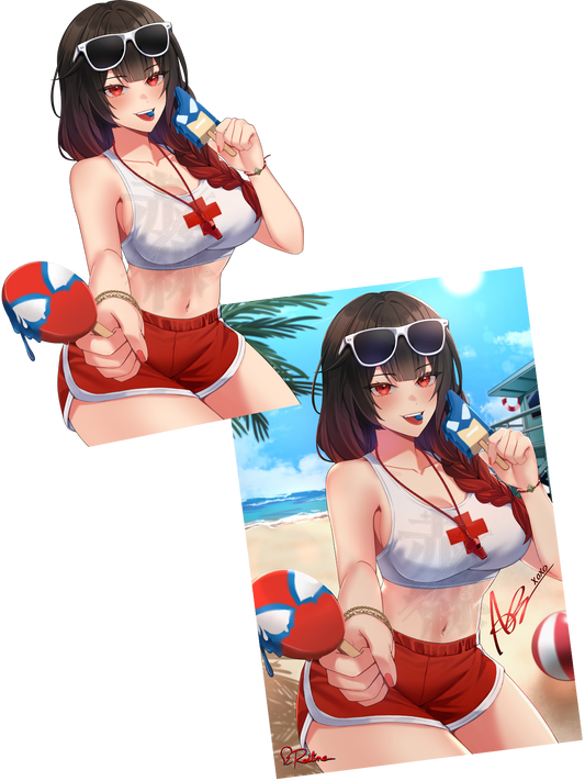 REDLINE X HAPPYAMI SUMMER COLLAB AKANE (Sticker/Print Bundle)