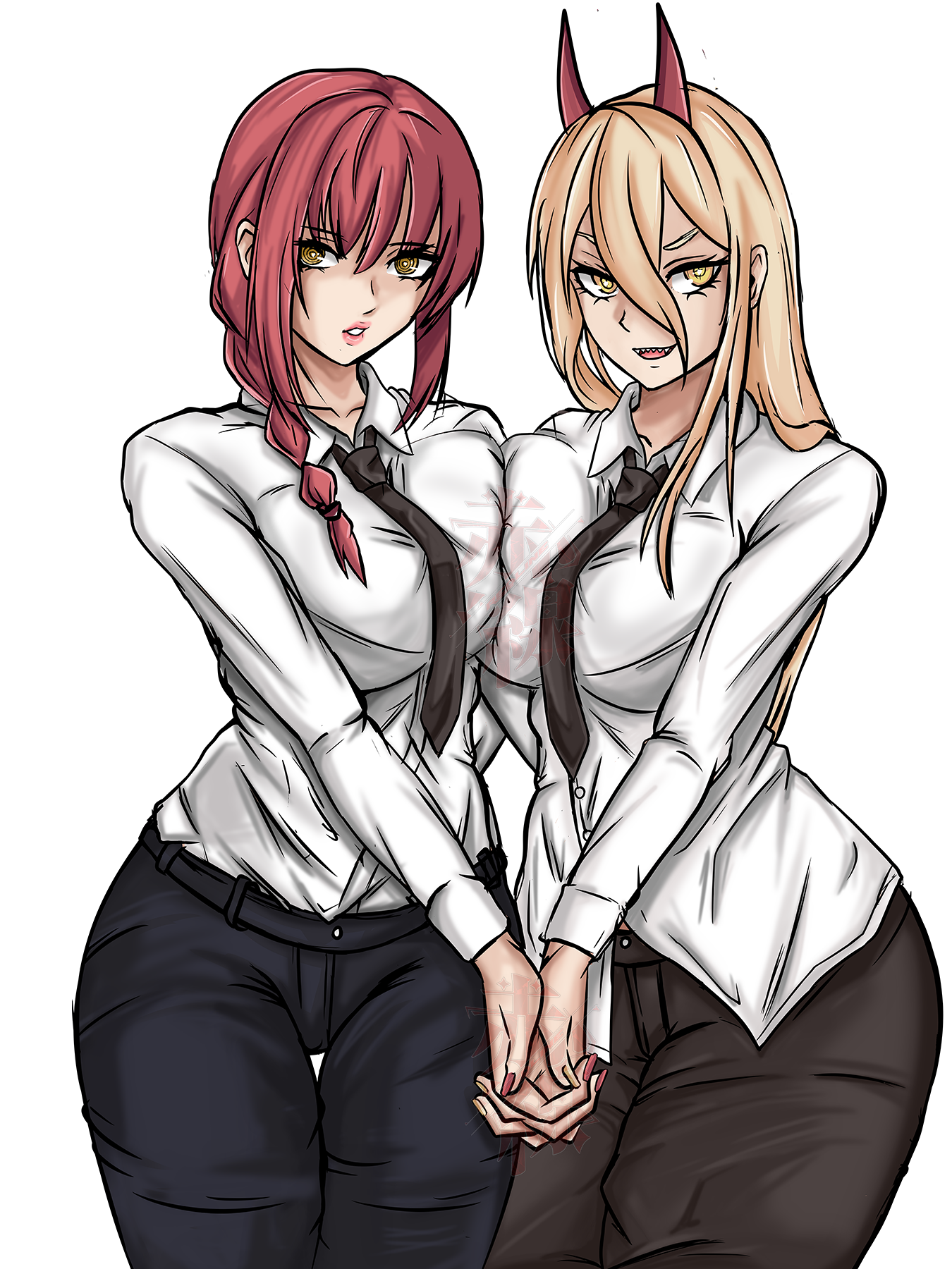 MAKIMA & POWER (STICKER)