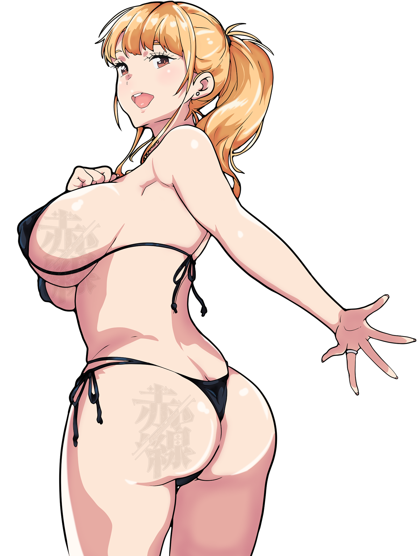BLACK BIKINI AIKA (STICKER)