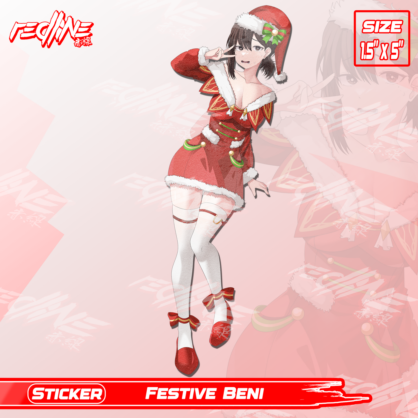 Festive Beni- Kiss-Cut Sticker BUNDLE