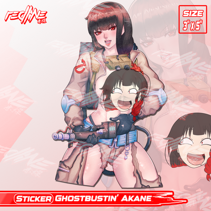 Ghostbustin' Akane  - Kiss-Cut Sticker