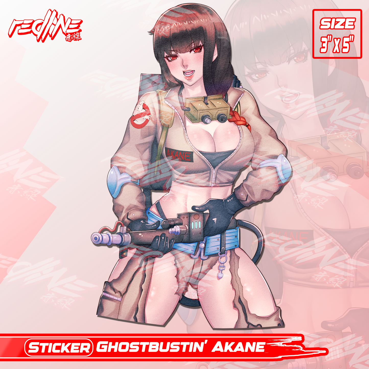 Ghostbustin' Akane  - Kiss-Cut Sticker