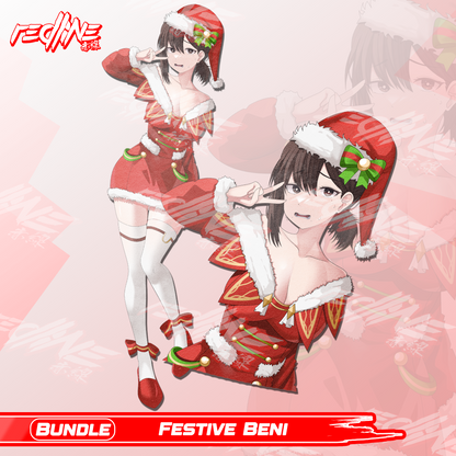 Festive Beni- Kiss-Cut Sticker BUNDLE